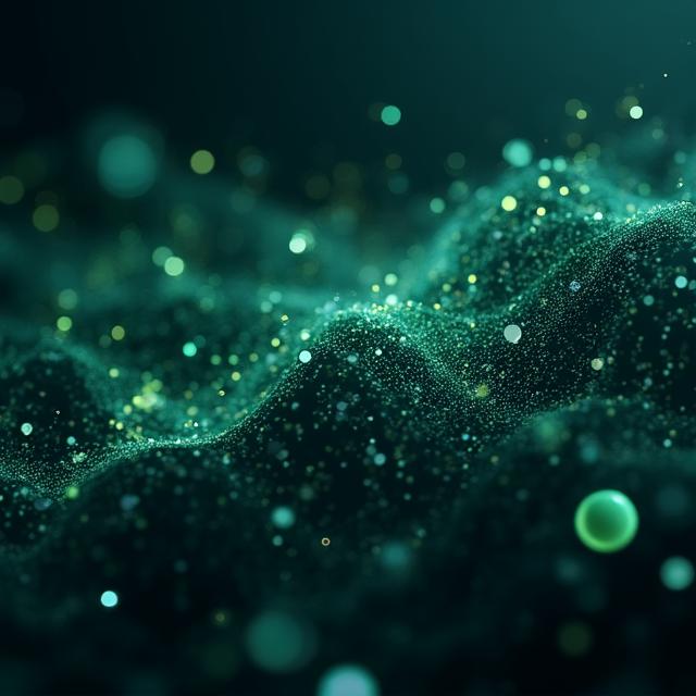 Abstract visualization of interconnected movie taste nodes